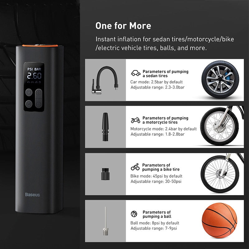 NEOHEXA™ 12V Portable Air Compressor Tire pump