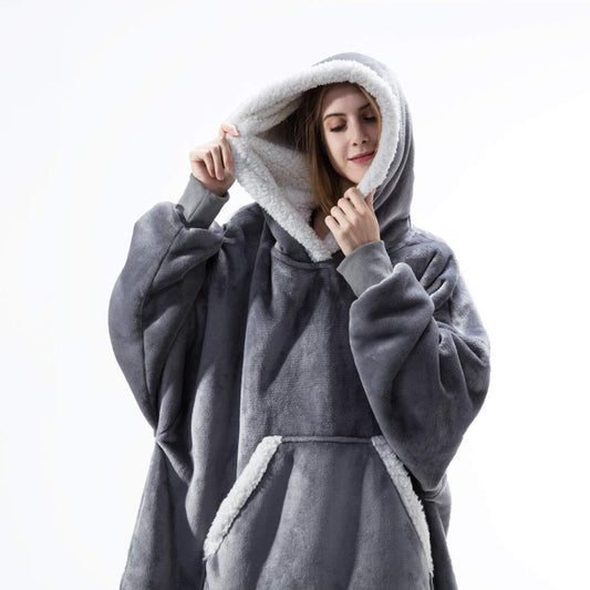 One size Hoodie Blanket with Sleeves