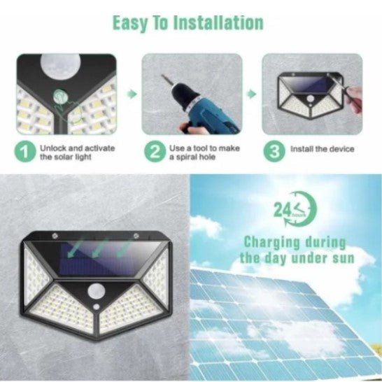 Outdoor Solar Lamp With Motion Detector - Icespheric