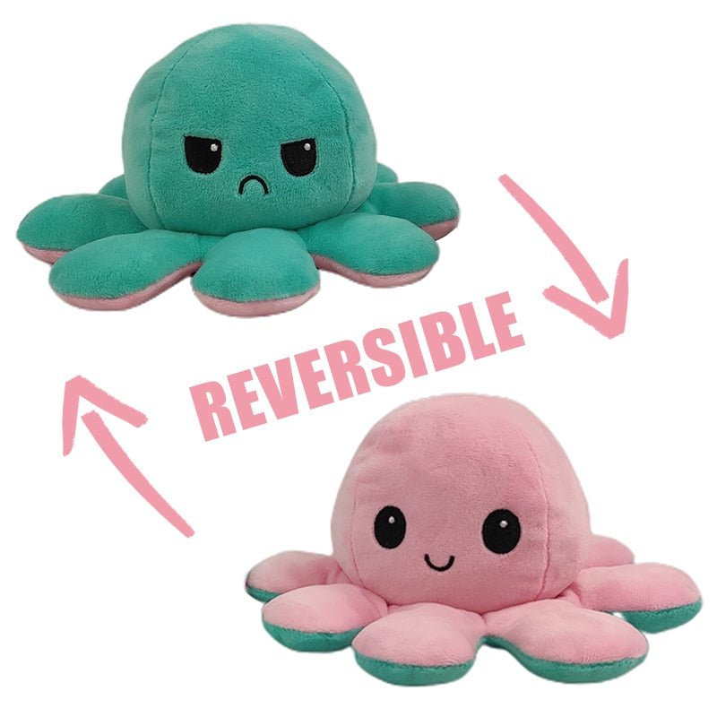 Reversible Flip Octopus Stuffed Plush Toy