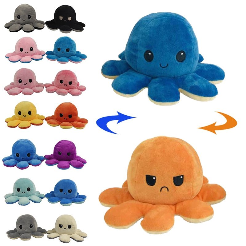 Reversible Flip Octopus Stuffed Plush Toy