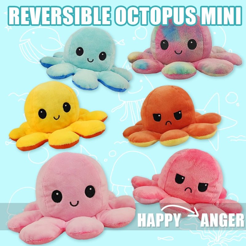 Reversible Flip Octopus Stuffed Plush Toy