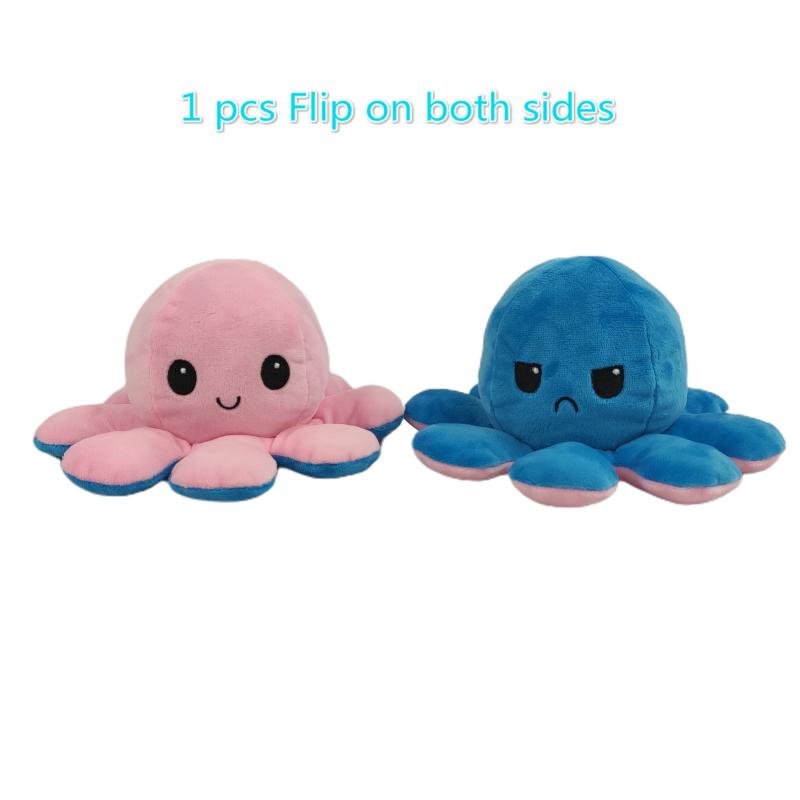 Reversible Flip Octopus Stuffed Plush Toy