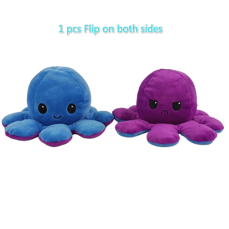 Reversible Flip Octopus Stuffed Plush Toy