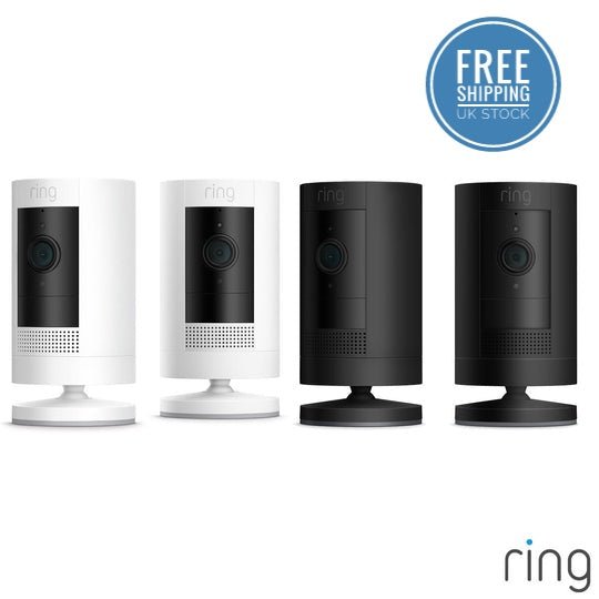 Ring Stick Up Cam | Outdoor | Indoor |Battery Camera Wireless | White | Black - Icespheric