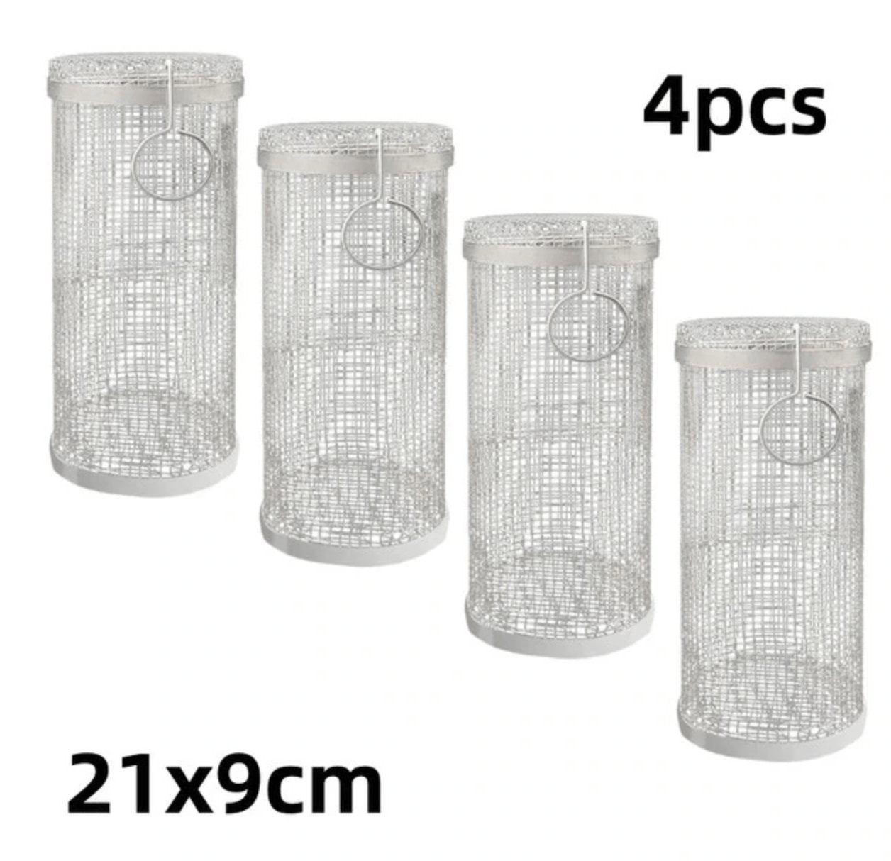 Stainless Steel Cylinder Grill Basket BBQ