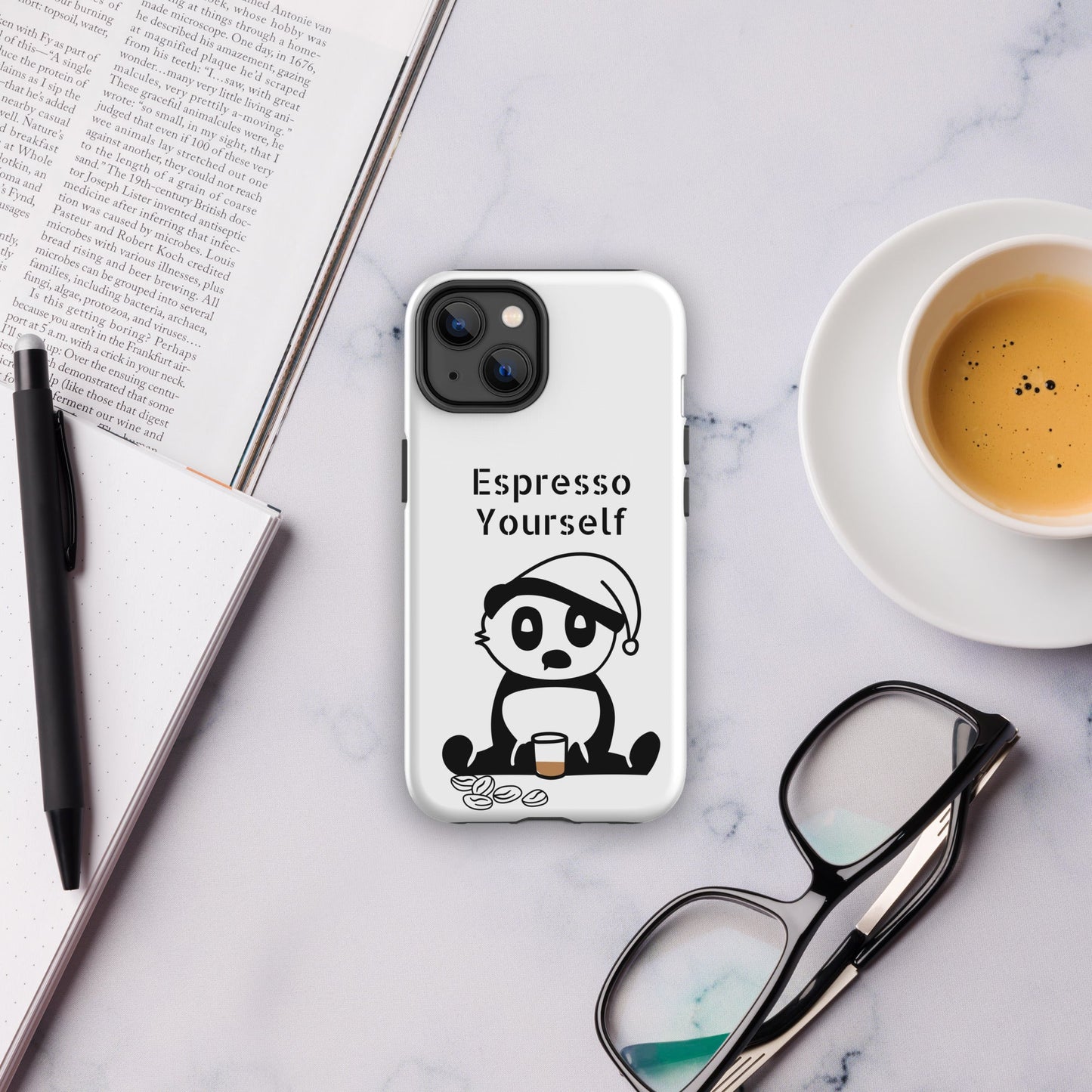 Tough Case for iPhone® - Espresso Yourself - White