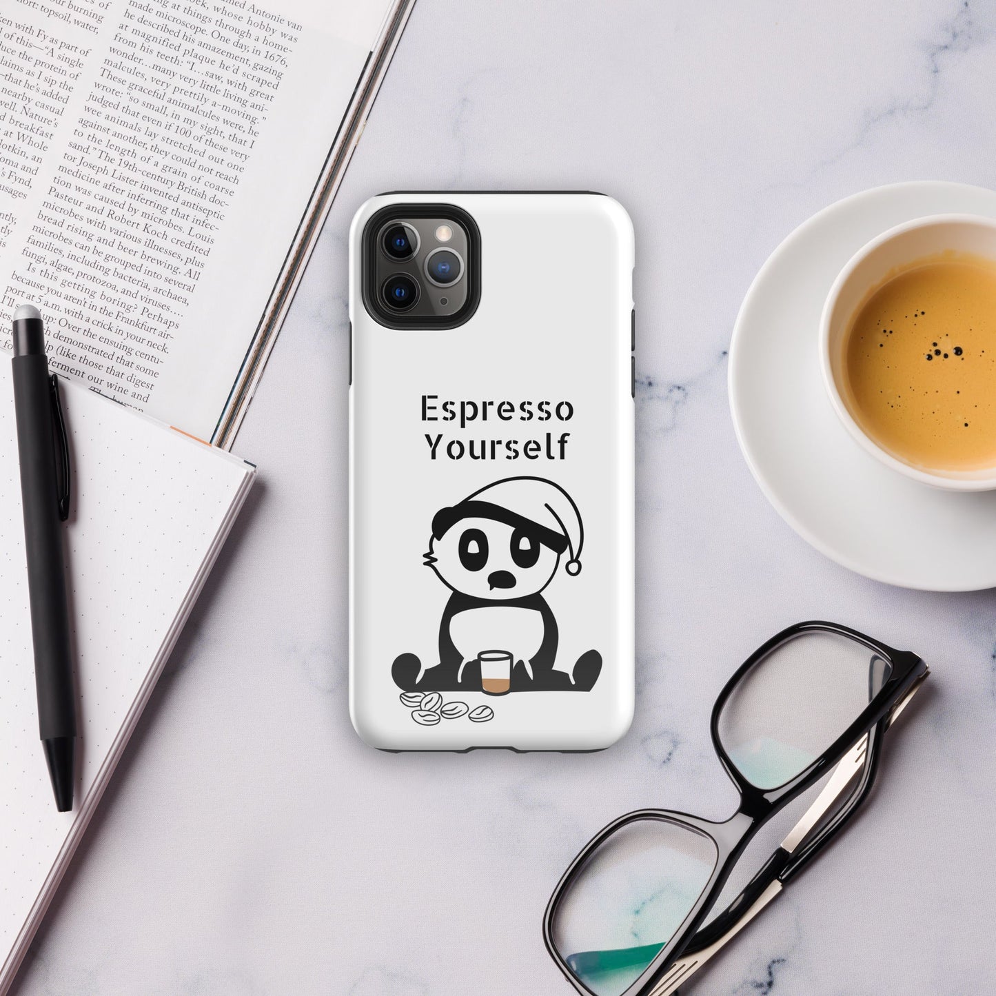 Tough Case for iPhone® - Espresso Yourself - White