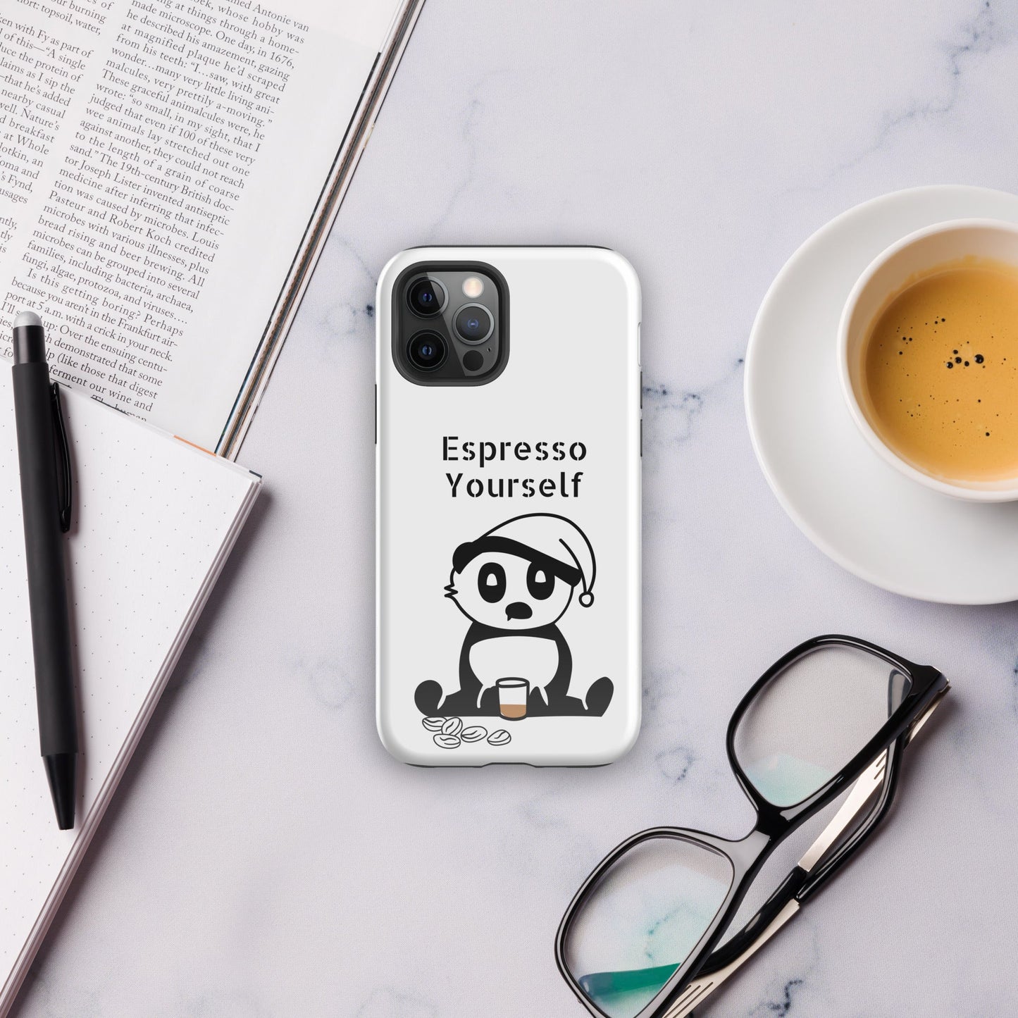Tough Case for iPhone® - Espresso Yourself - White