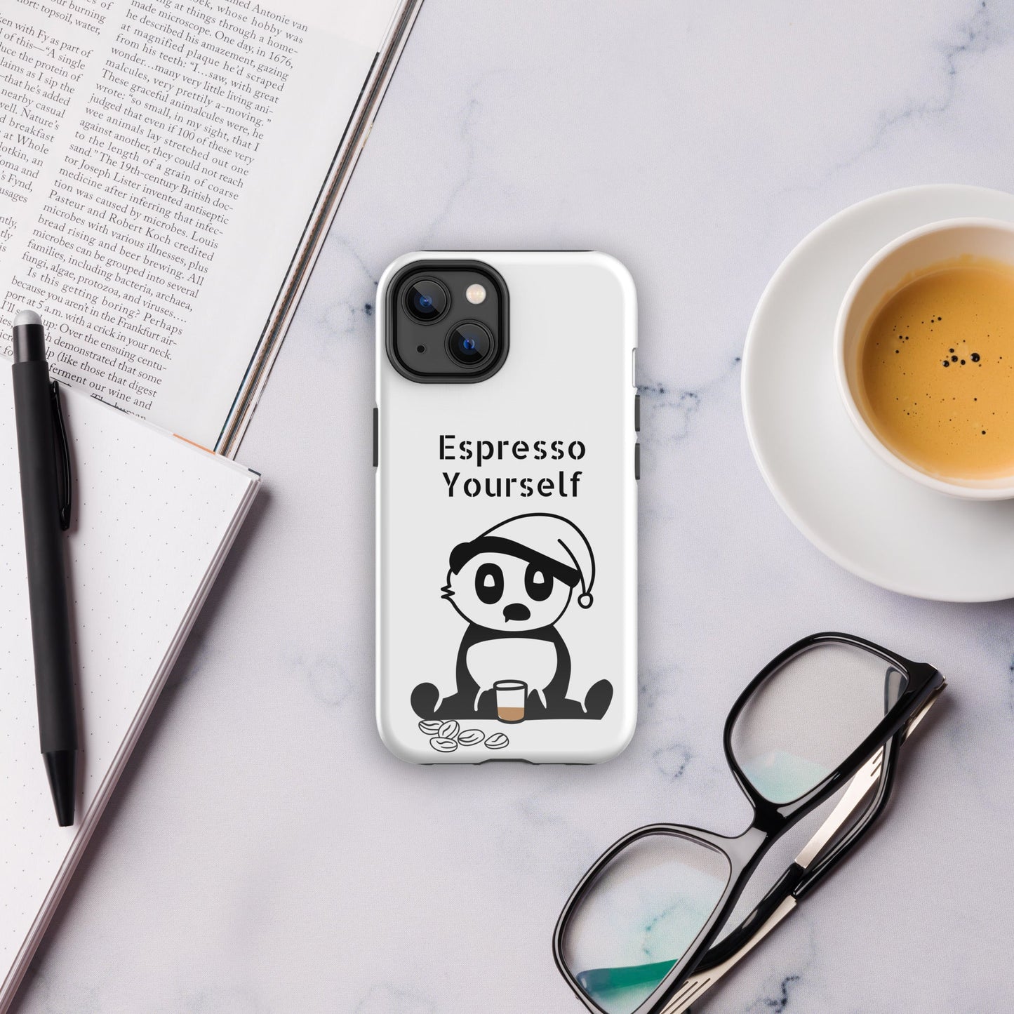 Tough Case for iPhone® - Espresso Yourself - White
