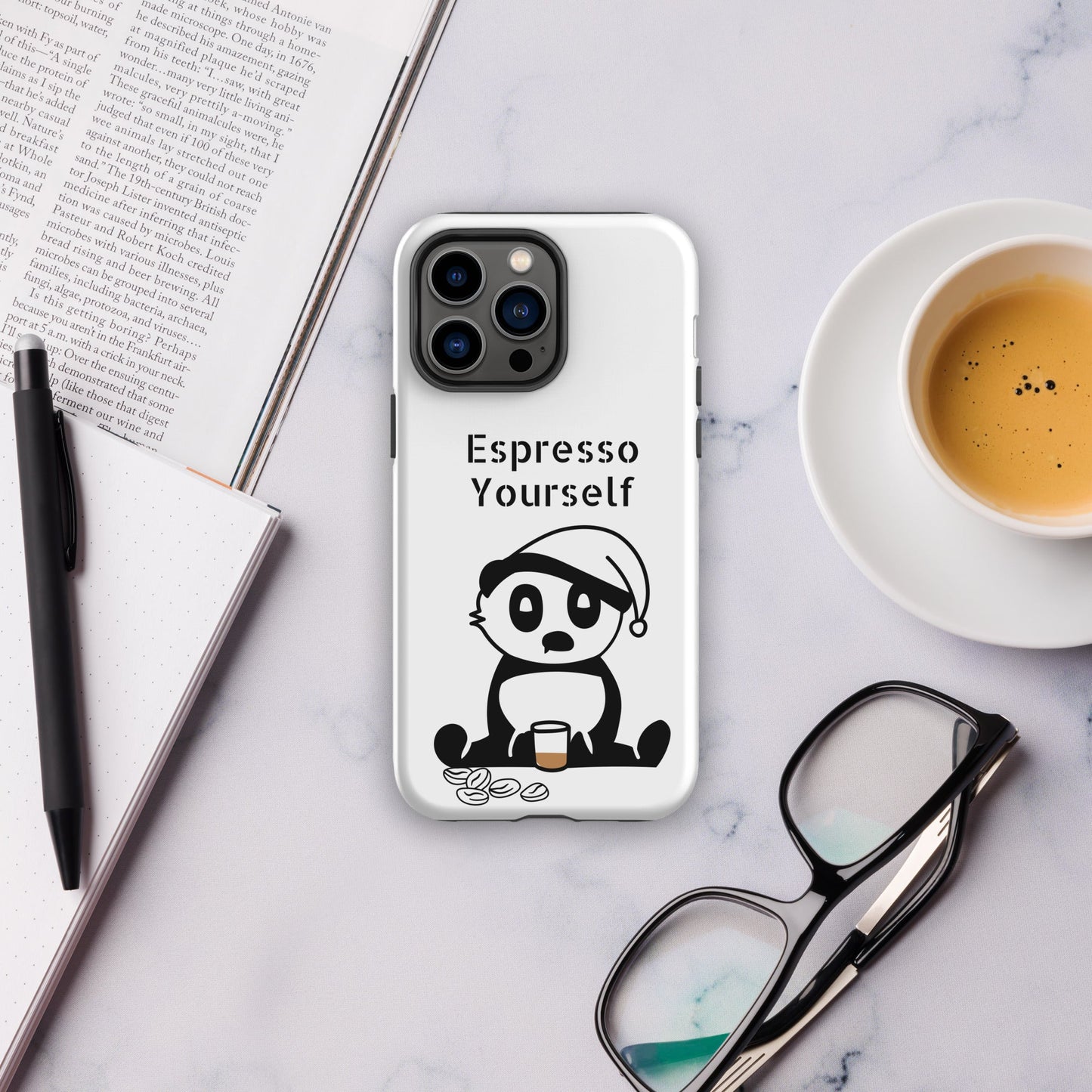 Tough Case for iPhone® - Espresso Yourself - White