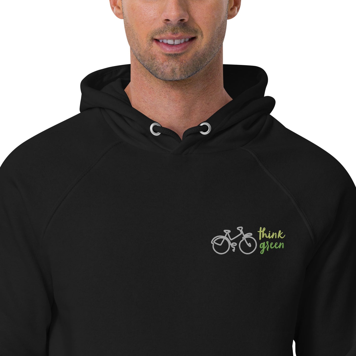 Unisex Eco Raglan Think Green Hoodie