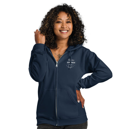 Unisex Fleece Zip Hoodie Heavy Blend- Choose Kindness