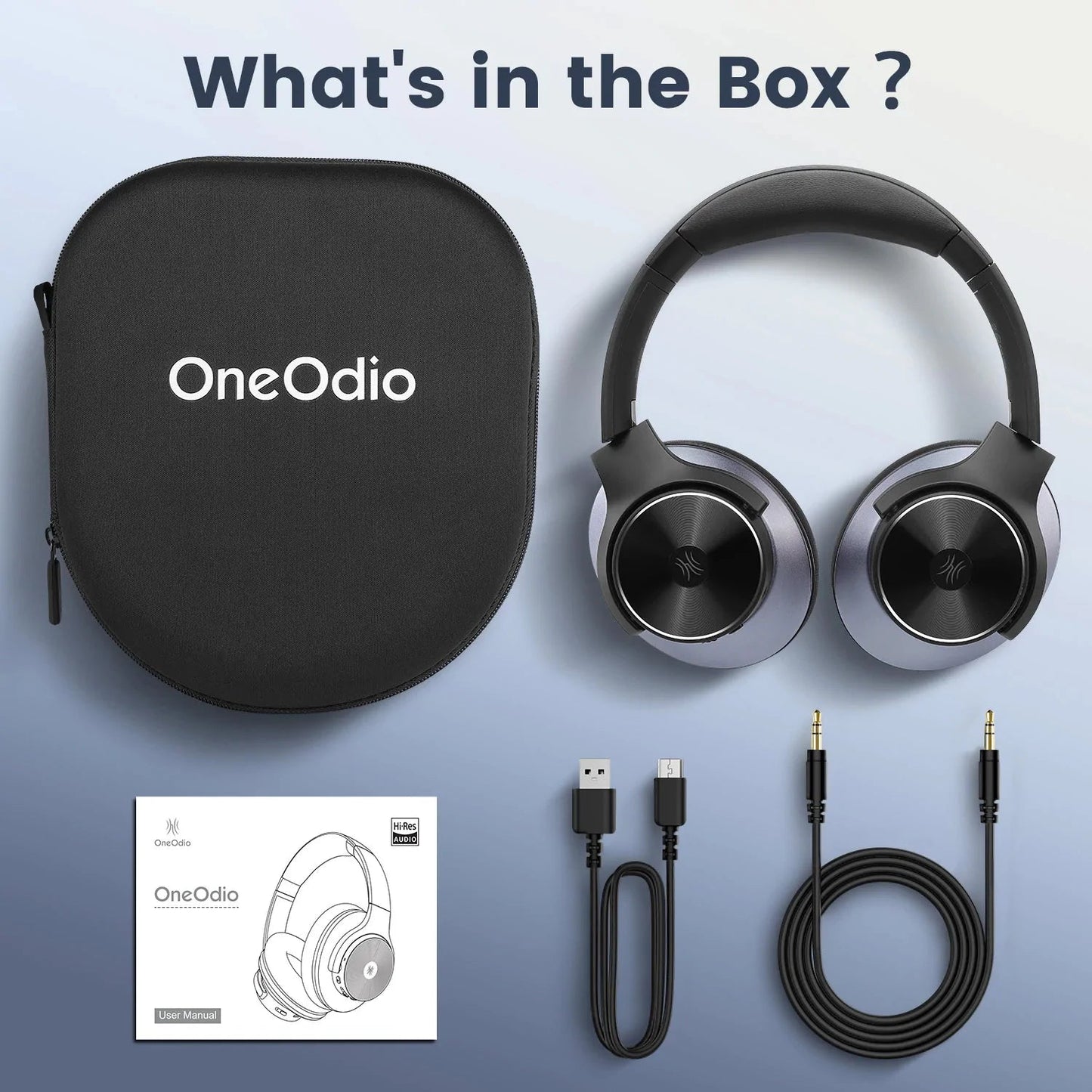 OneOdio A10 Wireless Headphones (Hybrid ANC) Hi-Res Audio